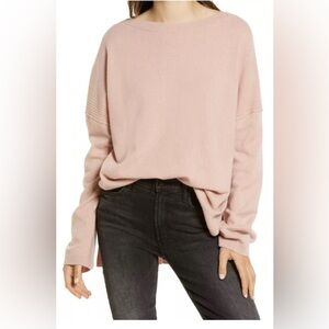 All Saints Women's Tara Ballet Pink Cashmere Sweater, Size L